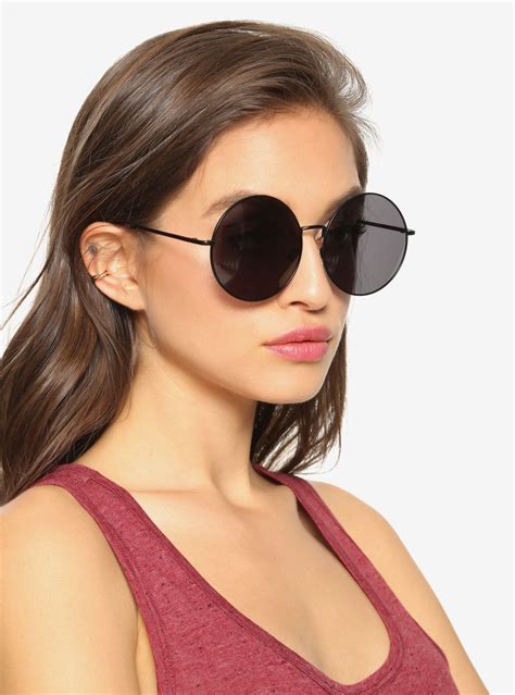 Black Large Round Sunglasses Round Sunglasses Sunglasses Women Glasses Fashion