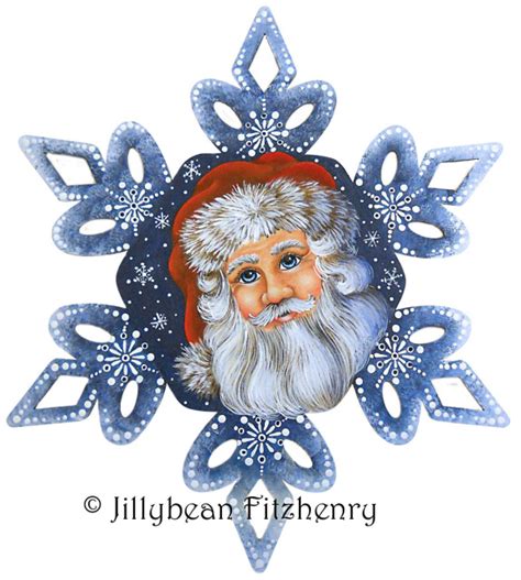 146 Blue Snowflake Santa