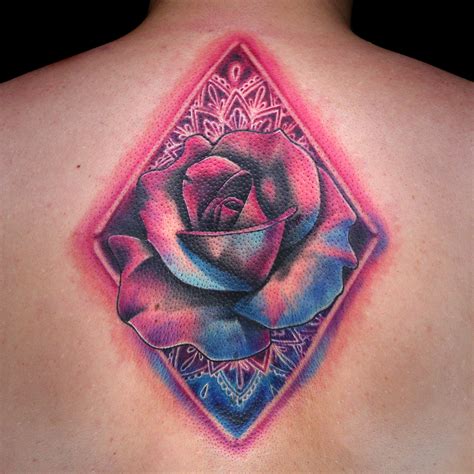 Each neon light overlay perfectly compliments the original design, and sipakov always makes sure to credit the original tattoo artist on instagram. Neon Rose Tattoo by Jerrel Larkins | Ink master tattoos ...