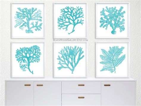 Items Similar To Coral Print Coral Prints Set Of 6 Coral Wall Art