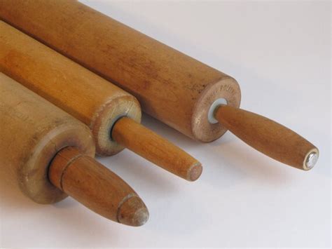 Vintage Wooden Rolling Pins Set Of Three