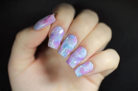 Holographic Pastel Galaxy Nails Tutorial