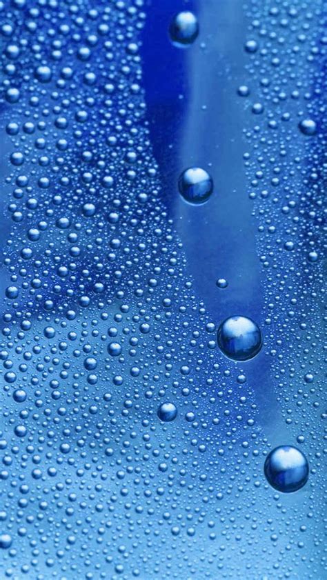 Water Drops On Blue Glass Iphone 5s Wallpaper Download
