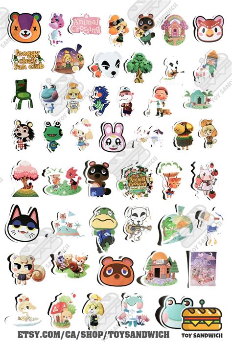 49 Pcs Animal Crossing Stickers Pack Animal Crossing Decals Animal