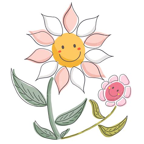 Cute Smiley White Transparent Cute Smiley Flowers Smiley Drawing