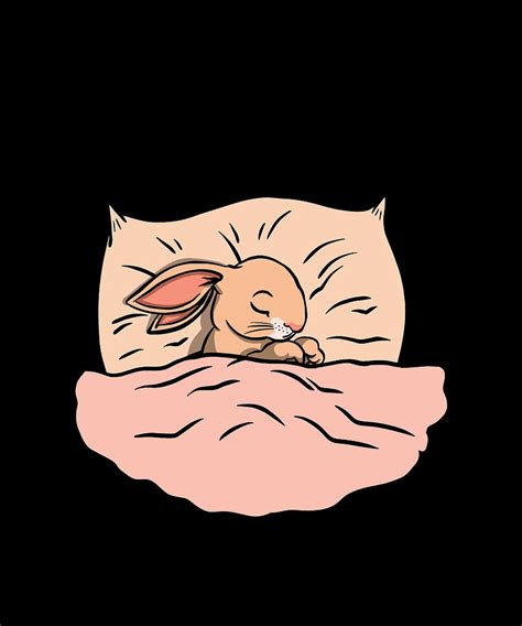 Cute Bunny Sleeping Cartoon Bunny Mixed Media By Norman W Fine Art