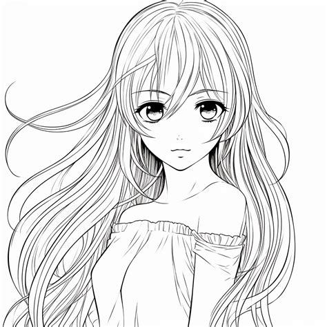 Girl 12 From Anime Coloring Page