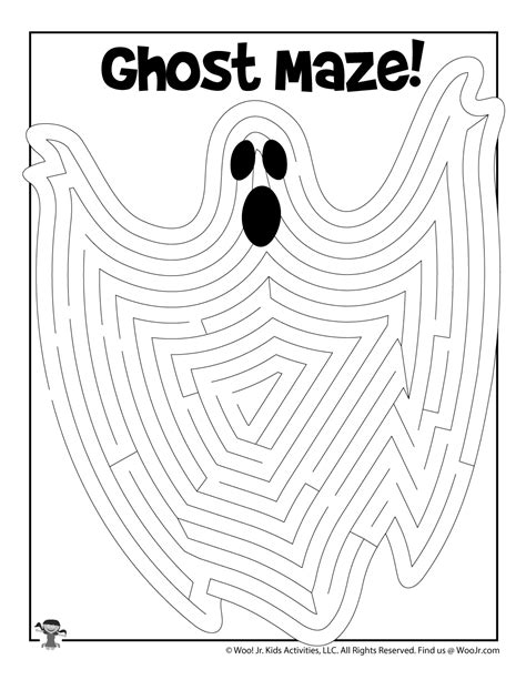 Halloween Maze Worksheets