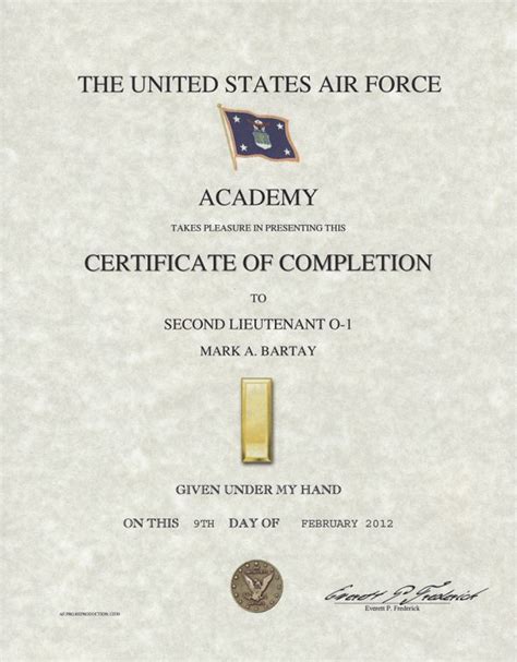 Army Officer Promotion Certificate Template