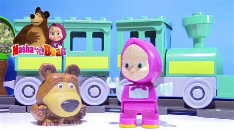 Mashas Train Fun Surprise Toys Masha And The Bear Маша и Медведь Masa I Medved Youtube