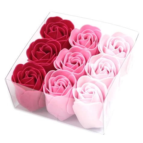 Set de 9 flores de Jabón rosas rosa AW Artisan Dropshipping