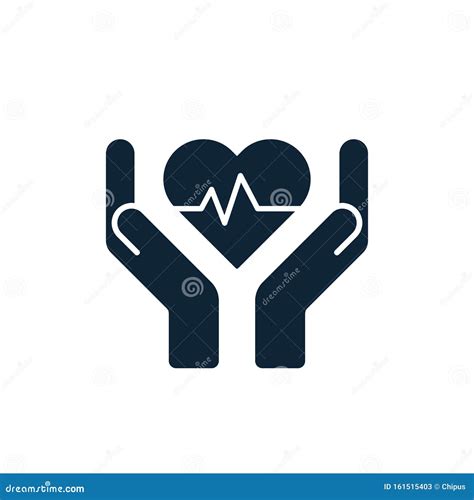 Hands And Palms With Heart Shapes Icons Stock Vector Illustration Of