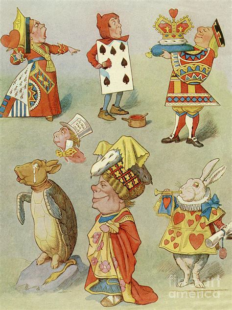Alice In Wonderland Characters Drawing By John Tenniel Pixels