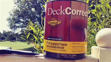 Deckcorrect™ by cabot® covers and corrects worn, weathered, exterior wood and concrete. Cabot Deck Correct - YouTube