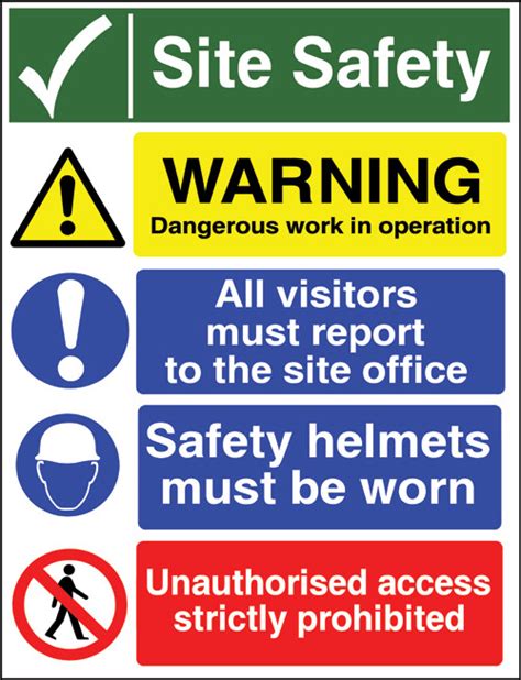 Site Safety Sign The Health And Safety Work Act 1974
