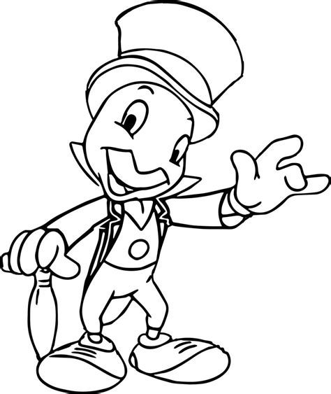 Jiminy Cricket Coloring Pages Home Sketch Coloring Page