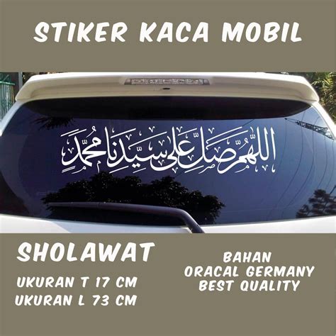 Jual Sticker Sholawat Mobil Cutting Stiker Kaca Mobil Stiker Mobil
