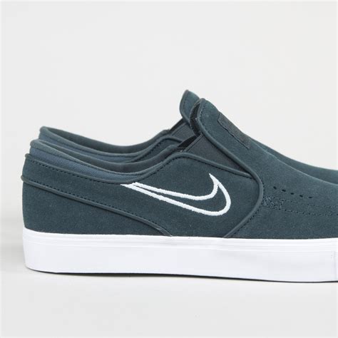 Nike Sb Zoom Stefan Janoski Slip On Deep Junglebarely Greywhite