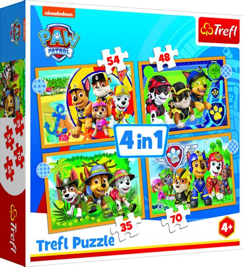 Trefl Puzzle 4v1 Tlapková Patrola Paw Patrol Hračky Dům Hraček Miki Fun