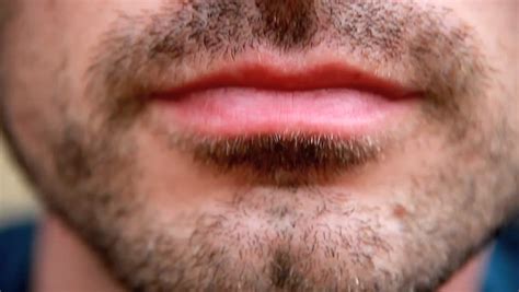 Man Talking Mouth Detail Stock Footage Video 1261345 Shutterstock