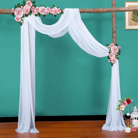 Buy Wedding Arch Draping Fabric 1 Panel White Wedding Arch Drapes