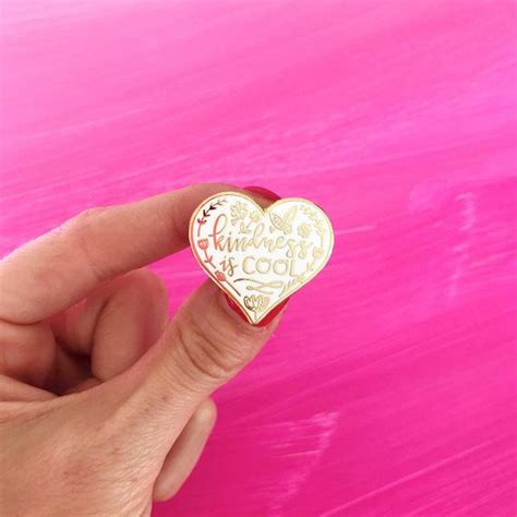 Kindness Is Cool Enamel Pin Badge Etsy