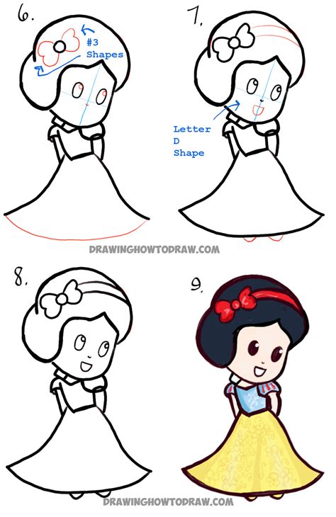 Try blocking in the form with a large chalk brush and then swapping over to a smaller brush to detail the. How to Draw Cute Baby Chibi Snow White in Simple Step by ...
