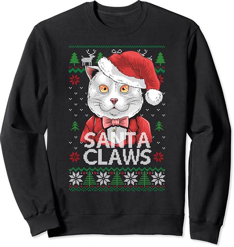 Ugly Christmas Sweater Cat Shirt Christmas Cat Ts Women
