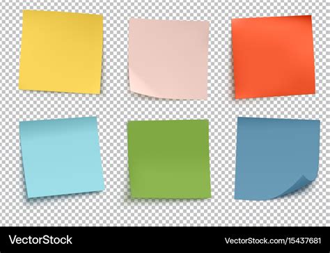 Multicolor Post It Notes Royalty Free Vector Image