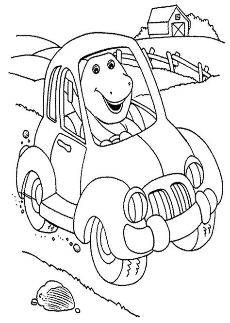 To print out your barney coloring page, just click on the image you want to view and print the larger picture on the next page. Barney New Car Coloring Pages : Best Place to Color