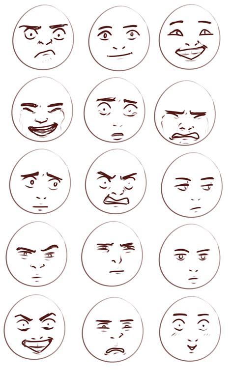 Nice References For Basic Facial Expressions Human Face Drawing