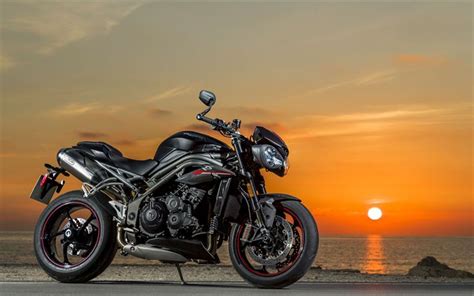 Download Wallpapers 4k Triumph Speed Triple Rs Sunset 2018 Cars Superbikes New Speed Triple