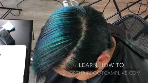 Short Hair Color Blue And Green Youtube