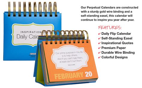 The perfect wooden replacement for calendars and eco friendly it can be used as a decorative piece for your office desk or study table for many years. Amazon.com : Motivational & Inspirational Perpetual Daily Flip Calendar Self-Standing Easel ...