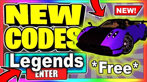 All New Secret Codes New Car Update Roblox Vehicle Legends Youtube