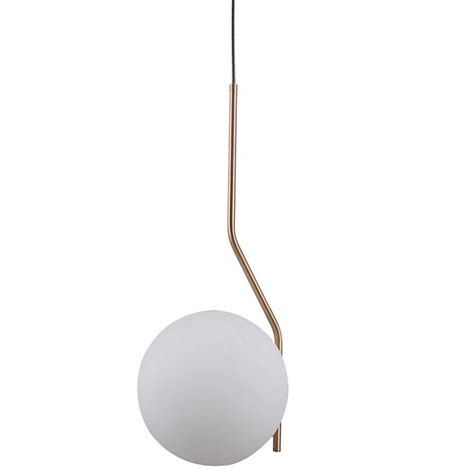 Luminosa Modern Hanging Pendant Honey Brass 1 Light With White Shade E27 Diy At Bandq