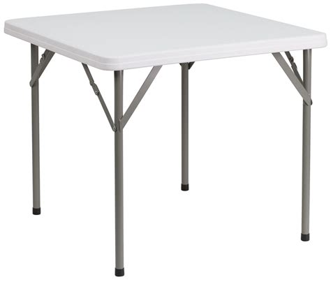 34 Square Granite White Plastic Folding Table From Renegade Coleman