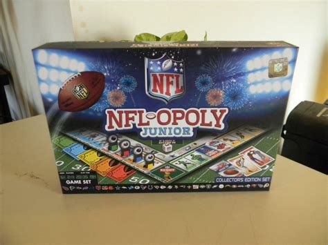 Nfl Opoly Monopoly Junior Board Game Collectors Edition New Factory Sealed