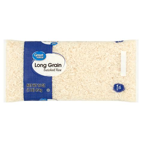 Great Value Long Grain Enriched Rice 16 Oz