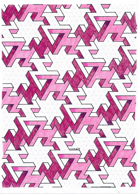 Isometric Geometry Symmetry Mathart Regolo54 Handmade Escher