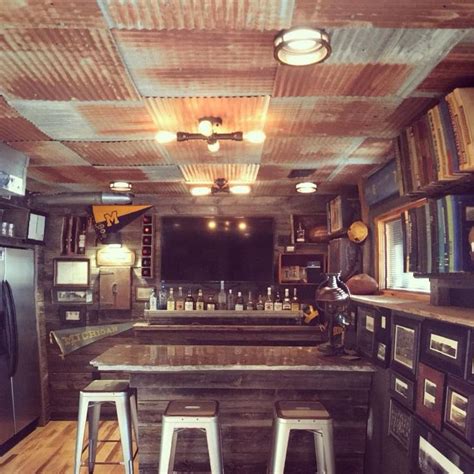 The perfect cabin design, this impressive ski cottage is a dining room fit for royalty. Barn Tin Tiles - Corrugated Tin Ceiling Tiles in 2020 ...
