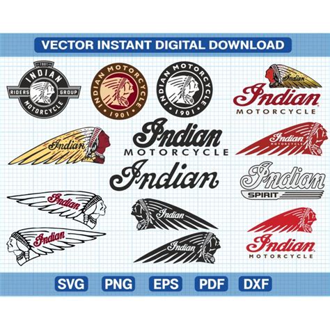 Indian Motorcycles Logo Svg Vector Silhouette Cricut Cameo