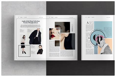 Magazine Layout Brochures Template Simple Fashion Magazine Layout