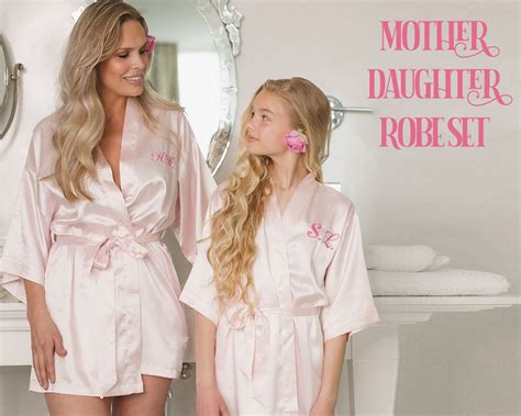 personalized mother daughter robes customize robes custom etsy