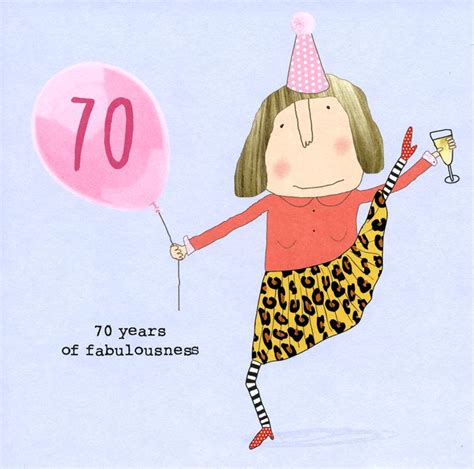 Funny 70th Birthday Card 70 Years Of Fabulousness Comedy Card