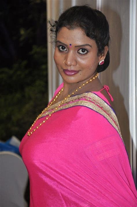 Telugu Actress Mallika Hot In Pink Saree Photos Most Beautiful Indian