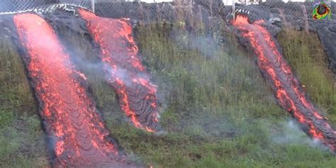 Watch Mesmerizing Lavafall Consumes Hill In Hawaii Hawaii Lava
