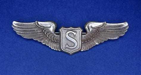 Rare Authentic Wwii Service Pilot Wing Us Army Air Forces Sterling Ns