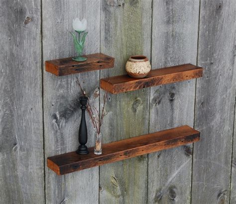 Stunning gloss white shelf, with screws, plugs and bracket supplied for fitting to solid brick type walls. Vintage White Oak Floating Shelves - Rustic - Display And ...