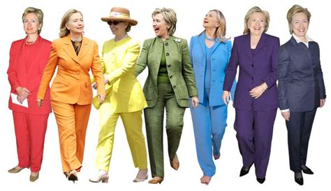 See Hillary Clintons Colorful Pantsuits